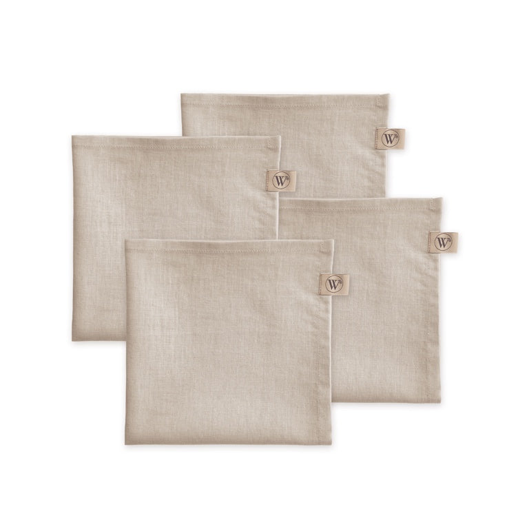 Walra Servet Set Lovely Linen 4-delig - Naturel